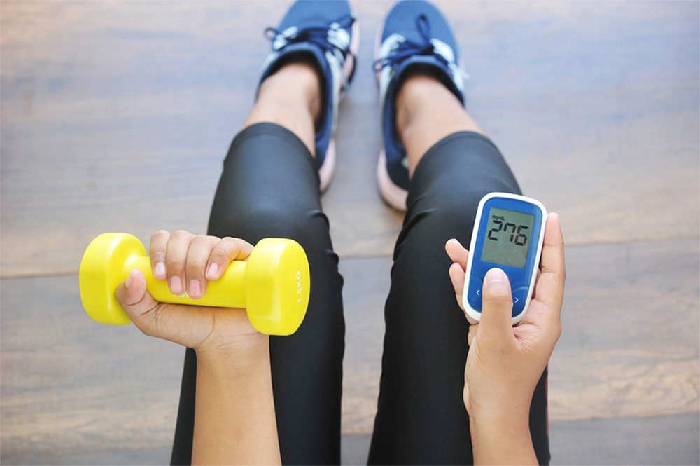 regular exercise routine with diabetes